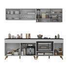 Armário De Cozinha Modulada Compacta 225cm Com Balcão Para Co