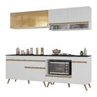 Armário De Cozinha Modulada Compacta 225cm Com Balcão Para Co