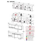 Armário De Cozinha Modulada Compacta 4 Pçs Com Balcão Para Co