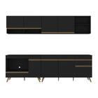 Armário De Cozinha Modulada Compacta 4 Pçs Com Balcão Para Co