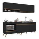 Armário De Cozinha Modulada Compacta 4 Pçs Com Balcão Para Co