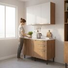 Armário De Cozinha Modulada Completa 3 Peças Copacabana Móvel