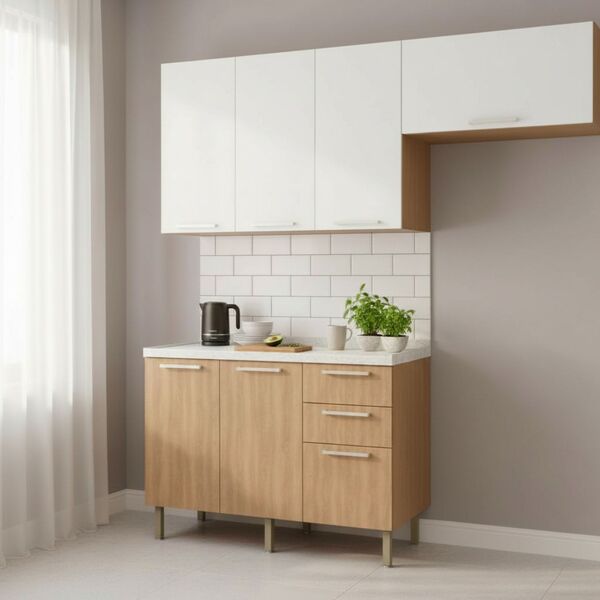 Armário De Cozinha Modulada Completa 4 Peças Copacabana Móvel