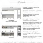 Armário De Cozinha Modulada Completa 6 Pçs Com Balcão Para Co