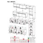 Armário De Cozinha Modulada Completa 6 Pçs Com Balcão Para Co