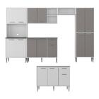 Armário De Cozinha Modulada Completa 6 Pçs Com Balcão Para Pi