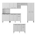 Armário De Cozinha Modulada Completa 6 Pçs Com Balcão Para Pi
