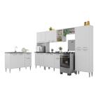 Armário De Cozinha Modulada Completa 6 Pçs Com Balcão Para Pi