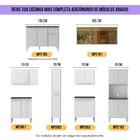 Armário De Cozinha Modulada Completa 6 Pçs Com Balcão Para Pi