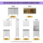 Armário De Cozinha Modulada Completa Compacta 399cm Com Balcã