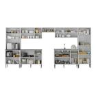 Armário De Cozinha Modulada Completa Compacta 399cm Com Balcã
