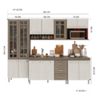 Armário de Cozinha Modulada Completa Fidelitá Paris 5 Peças 2