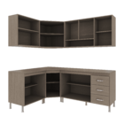 Armário de Cozinha Modulada Completa Fidelitá Paris 6 Peças 3