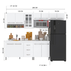 Armário de Cozinha Modulada Completa Fidelitá Viena 5 Peças 2