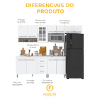 Armário de Cozinha Modulada Completa Fidelitá Viena 5 Peças 2
