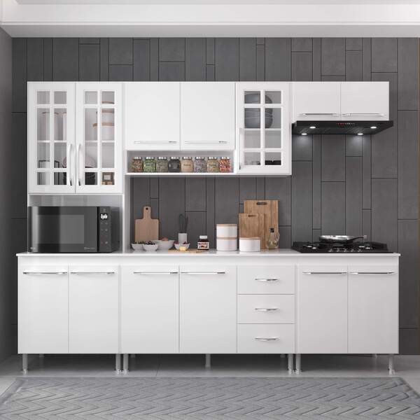 Armário de Cozinha Modulada Completa Fidelitá Viena 5 Peças 2