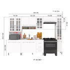 Armário de Cozinha Modulada Completa Fidelitá Viena 5 Peças 2
