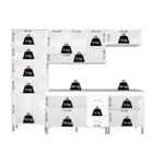 Armário de Cozinha Modulada Completa Fidelitá Viena 5 Peças 2