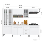 Armário de Cozinha Modulada Completa Fidelitá Viena 5 Peças 2