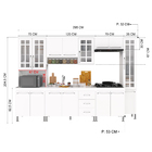 Armário de Cozinha Modulada Completa Fidelitá Viena 6 Peças 2