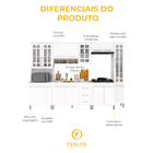Armário de Cozinha Modulada Completa Fidelitá Viena 6 Peças 2