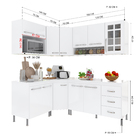 Armário de Cozinha Modulada Completa Fidelitá Viena 6 Peças 3