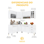 Armário de Cozinha Modulada Completa Fidelitá Viena 6 Peças 3