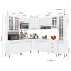 Armário de Cozinha Modulada Completa Fidelitá Viena 8 Peças 4