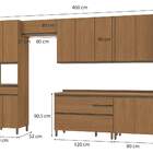 Armário De Cozinha Modulada Completa Reta 13 Peças 4 00m 318
