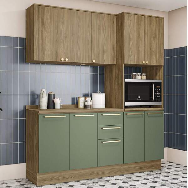 Armário De Cozinha Modulada Completa Reta 4 Peças 1 90m 280 B