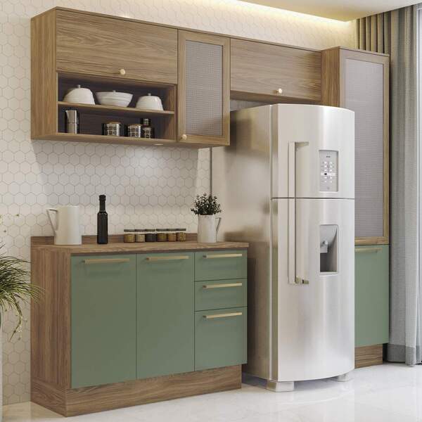 Armário De Cozinha Modulada Completa Reta 5 Peças 2 50m 292 B
