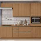 Armário De Cozinha Modulada Completa Reta 7 Peças 2 70m 317 M