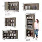 Armário De Cozinha Modulada De Canto 11 Peças Connect Duna/cr