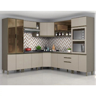 Armário De Cozinha Modulada De Canto 13 Peças 100% Mdf Perfec
