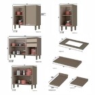 Armário De Cozinha Modulada De Canto 14 Peças Connect Duna/cr