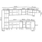 Armário De Cozinha Modulada De Canto 9 Peças Cp04 Balcão Pret