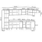 Armário De Cozinha Modulada De Canto 9 Peças Cp05 Balcão Com