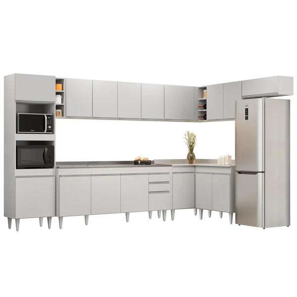 Armário De Cozinha Modulada De Canto 9 Peças Cp06 Balcão Com