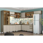 Armário De Cozinha Modulada De Canto Com Cristaleira 11 Peças