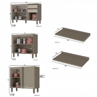 Armário De Cozinha Modulada De Canto Portas De Vidro 11 Peças