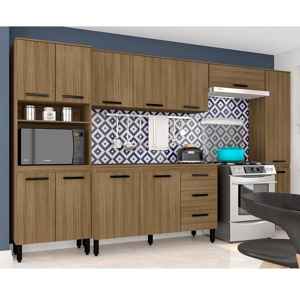 Armário De Cozinha Modulada Elaine 5 Peças Boreal - Móveis Ar