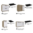 Armário de Cozinha Modulada New Vitória 16 Peças - Avelã TX/B