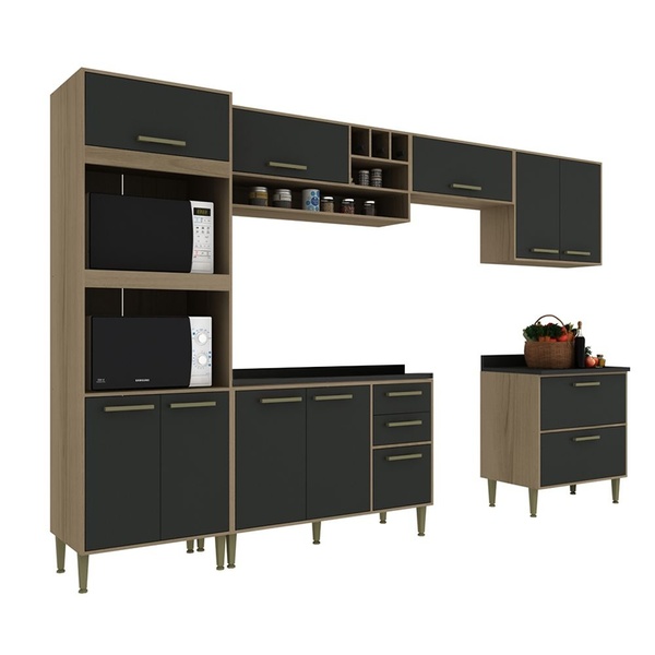 Armario De Cozinha Modulada Vitoria Cv001e Avela Tx Onix Leroy Merlin