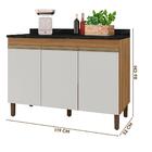 Armário De Cozinha Modulado 4 Peças Nature Off White Karen Pe