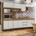 Armário De Cozinha Modulado 5 Peças 10 Portas 3 Gavetas Natur