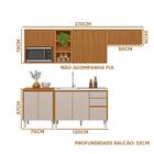 Armário De Cozinha Modulado 5 Peças Aéreo Ripado Nature Off W