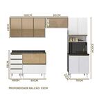 Armário De Cozinha Modulado 5 Peças Branco Durval Shop Jm