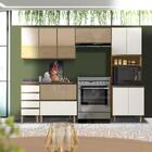 Armário De Cozinha Modulado 5 Peças Carvalho Off White Cetim