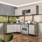 Armário De Cozinha Modulado 6 Peças 9 Portas 3 Gavetas Malbec