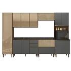 Armário De Cozinha Modulado 6 Peças Vidro Reflecta Amêndoa Ch